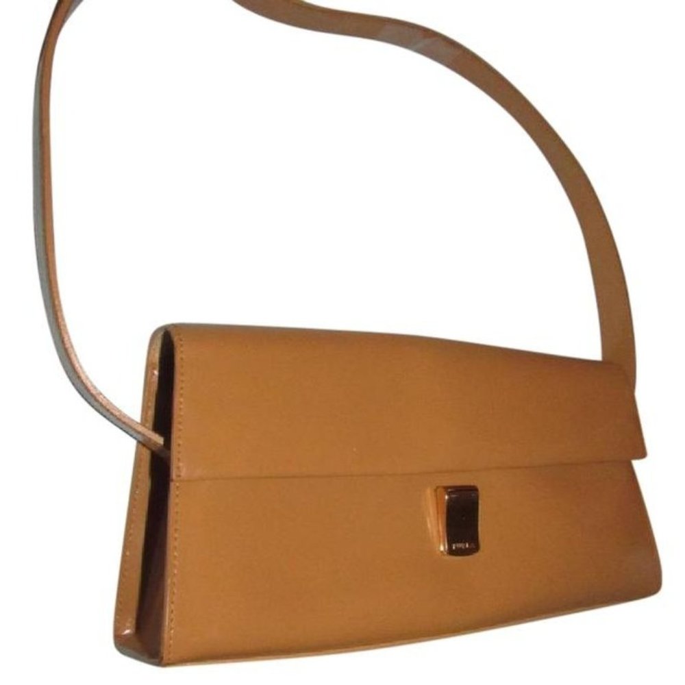 FURLA Vintage Camel Colored Envelope Purse